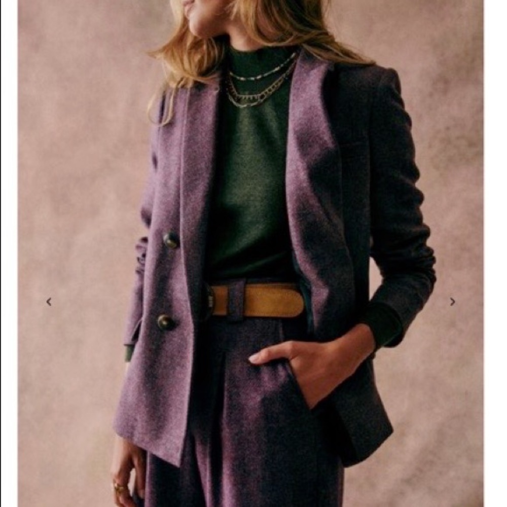 NWT Sézane Christie Jacket in violet, size 34 ~ NWT!